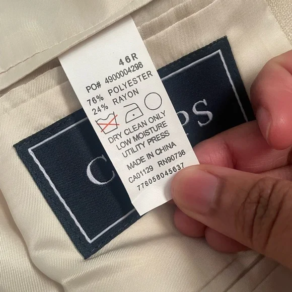 Chaps Lapel Blazer with Shoulder Pads - Picture 7 of 10